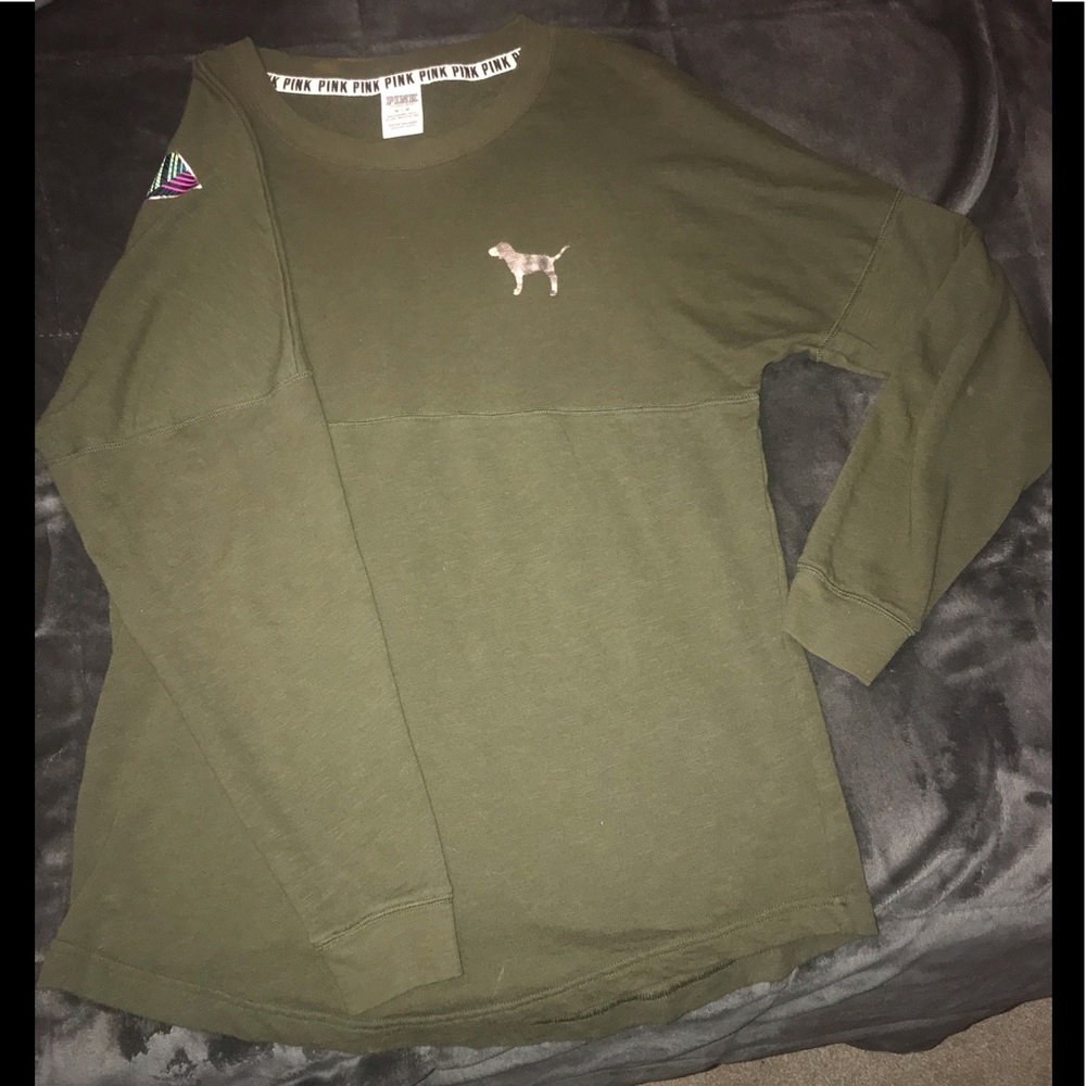 PINK army green Lounge Sweater